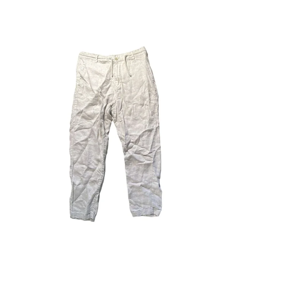 ZARA 100% WOMENS LINEN PANTS SIZE 30